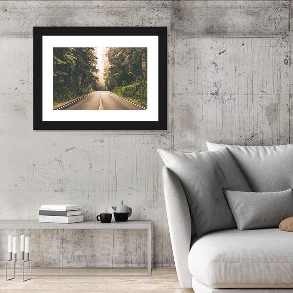 Redwood Highway, Northern California Wall Art in a room, landscape