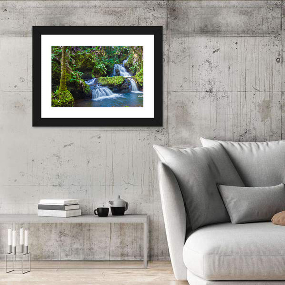 Hawaiian Rainforest Waterfalls Wall Art