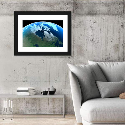 Canada and Greenland from Orbit Wall Art