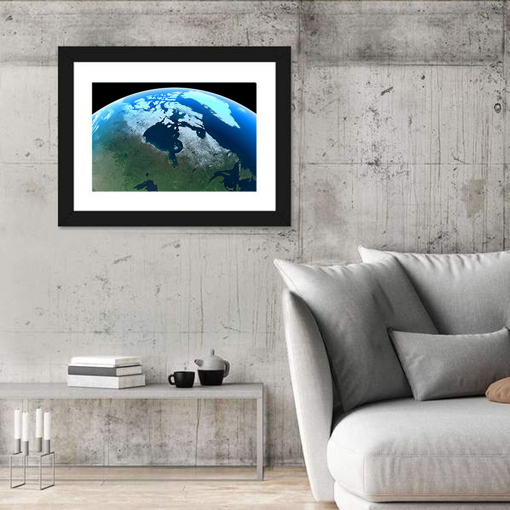 Canada & Greenland From Space Wall Art
