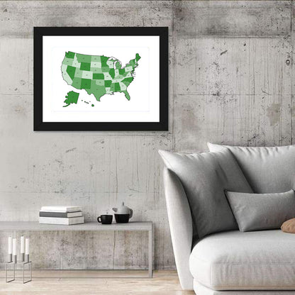 United States Political Map Wall Art