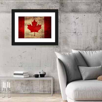 Grunge Canadian Flag Wall Art