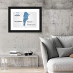 Argentina Infographic Map Wall Art