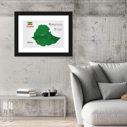 Ethiopia Map Wall Art