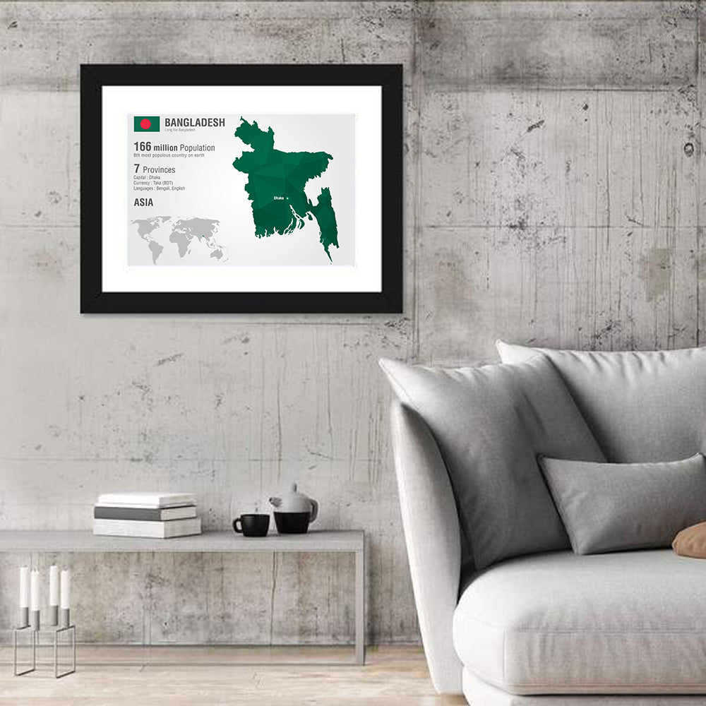 Bangladesh Map Wall Art