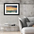 Golden Hour Breaking Waves Wall Art