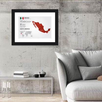 Mexico Map Wall Art