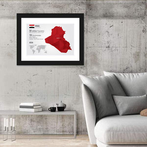 Iraq Map Wall Art