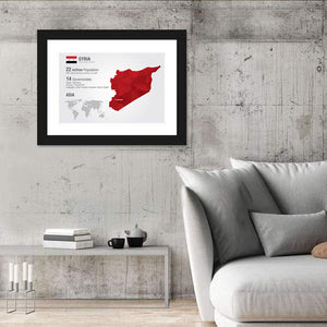 Syria Map Wall Art