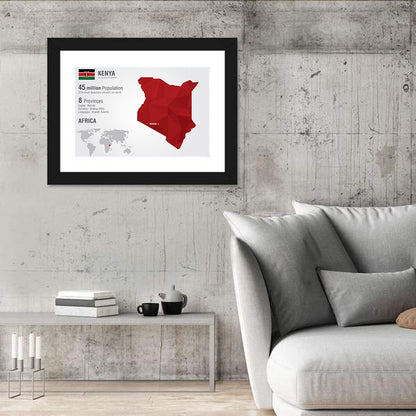 Kenya Map Wall Art