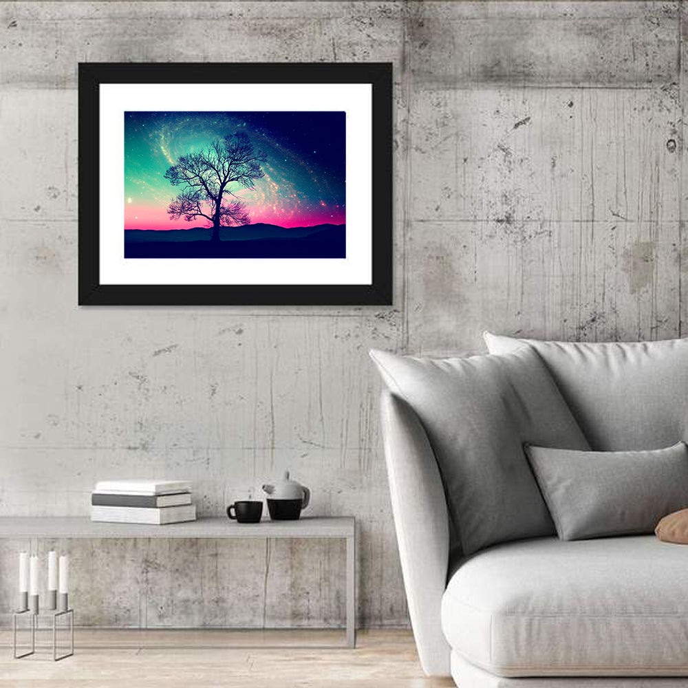 Cosmic Tree Landscape Wall Art
