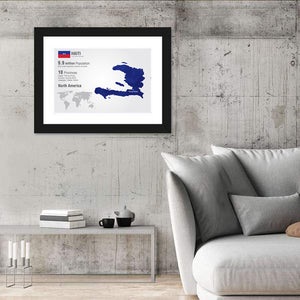 Haiti Map Wall Art