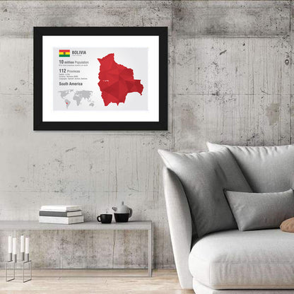 Bolivia Map Wall Art