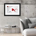 Papua New Guinea Map Infographic Wall Art