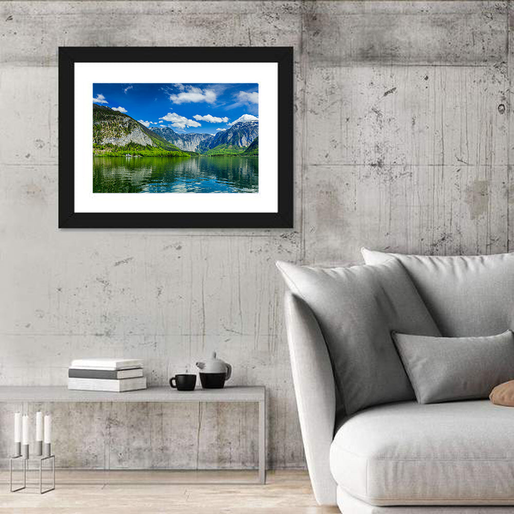 Hallstatt Lake Reflection Wall Art