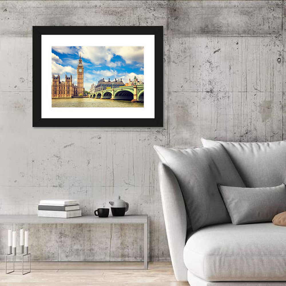 Big Ben and Westminster Bridge, London Wall Art in a room, landscape