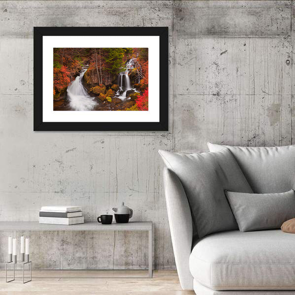 Ryuzu Falls, Nikko Japan Wall Art in a room, landscape