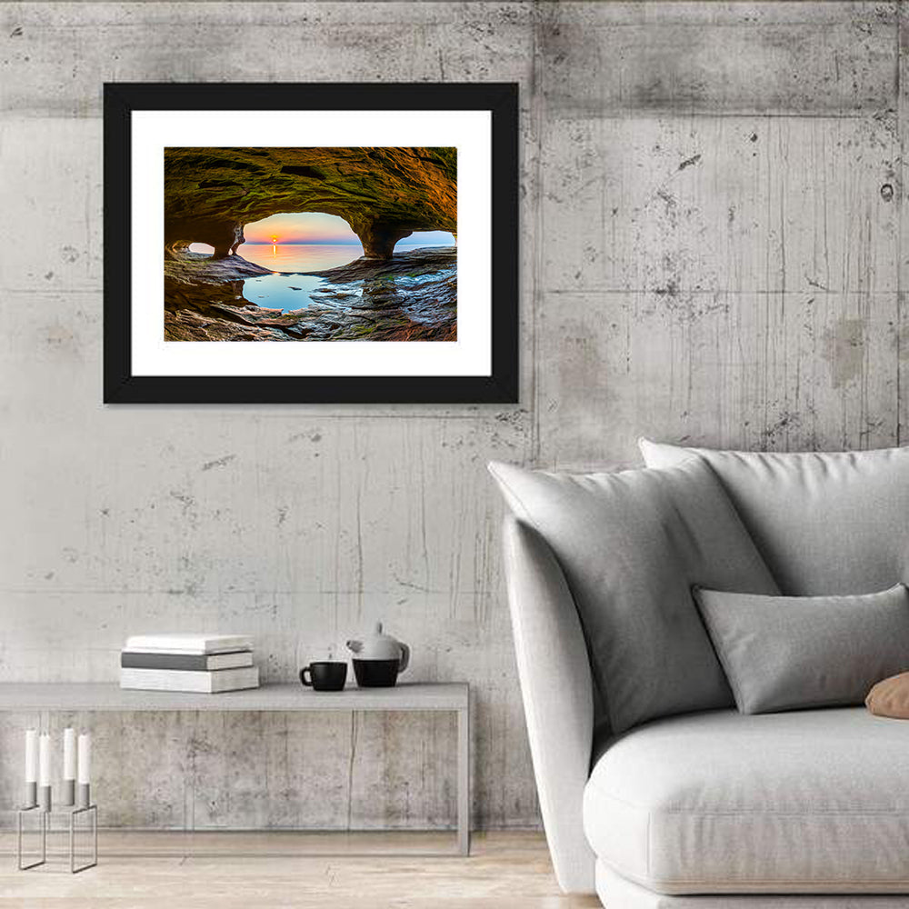 Chapel Rock Sunset, Lake Superior Wall Art