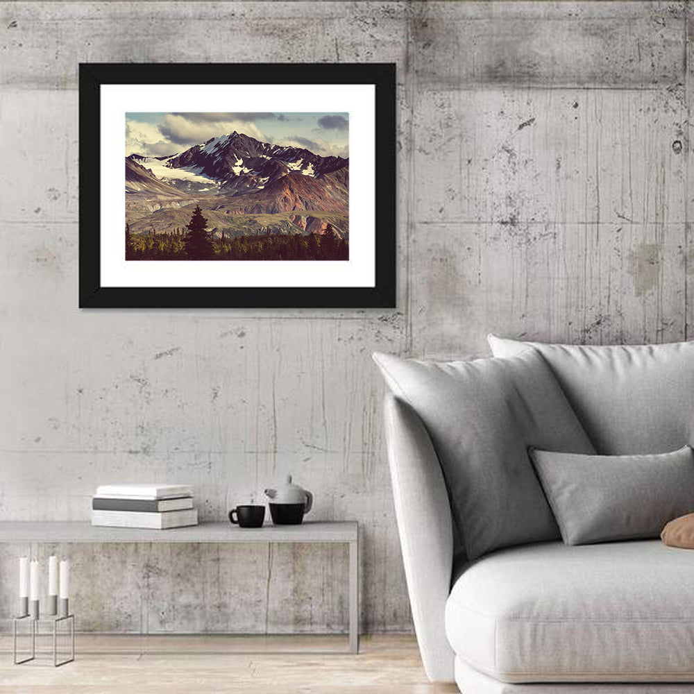 Snow Capped Alaska Peak Wall Art