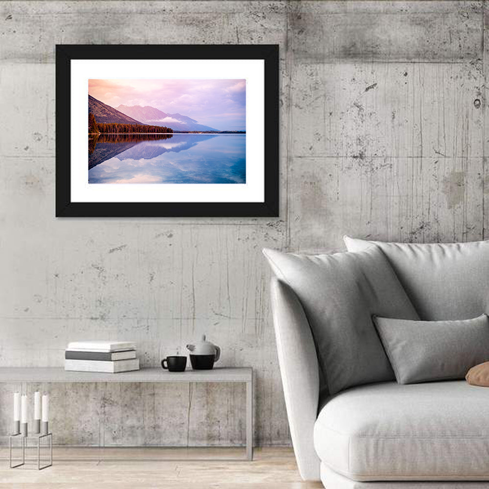 Leigh Lake, Wyoming Wall Art in a room, landscape