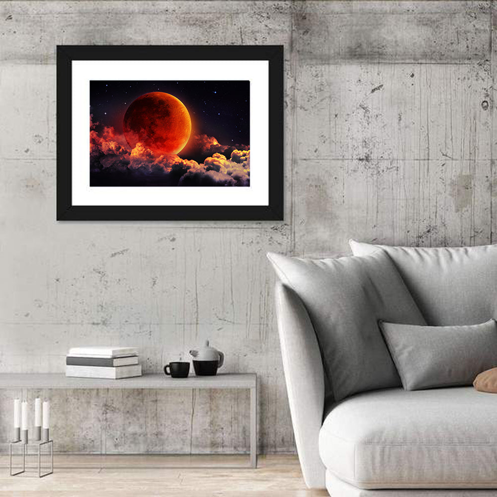 Blood Moon Eclipse Wall Art
