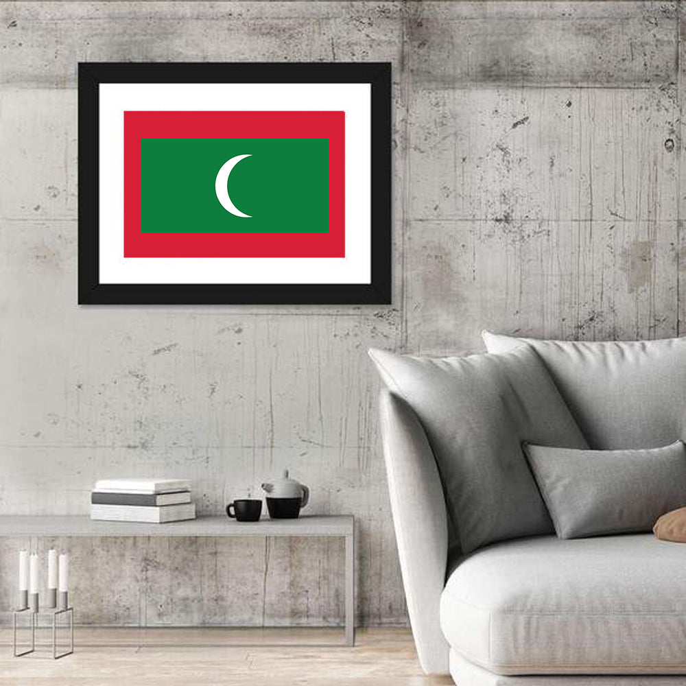 Maldives Flag Wall Art