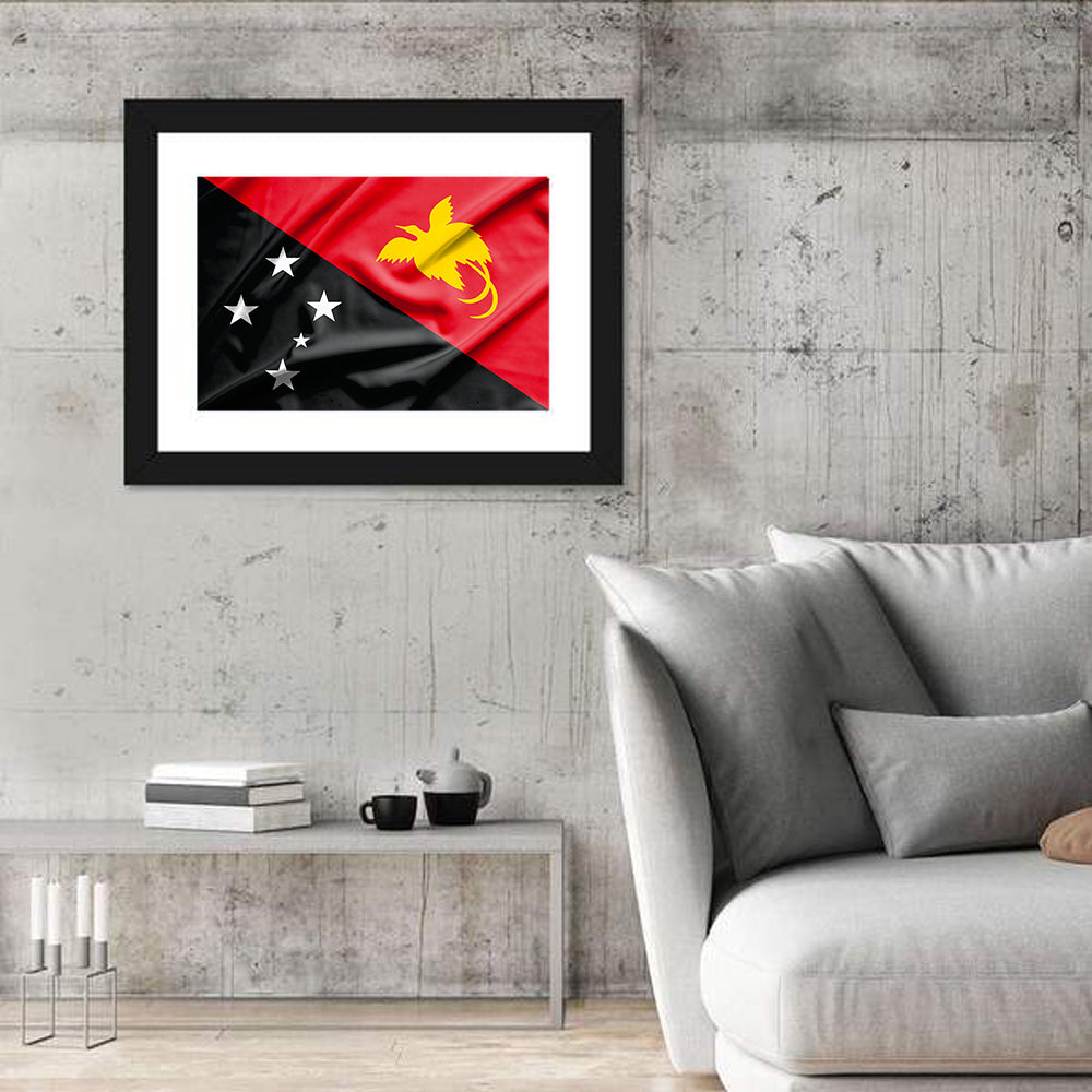 Papua New Guinea Flag Graphic Wall Art