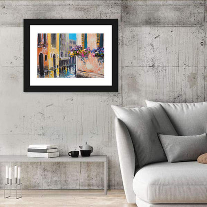 Venice Canal with Flower Boxes Wall Art