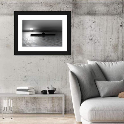 Submarine Silhouette at Dusk Wall Art