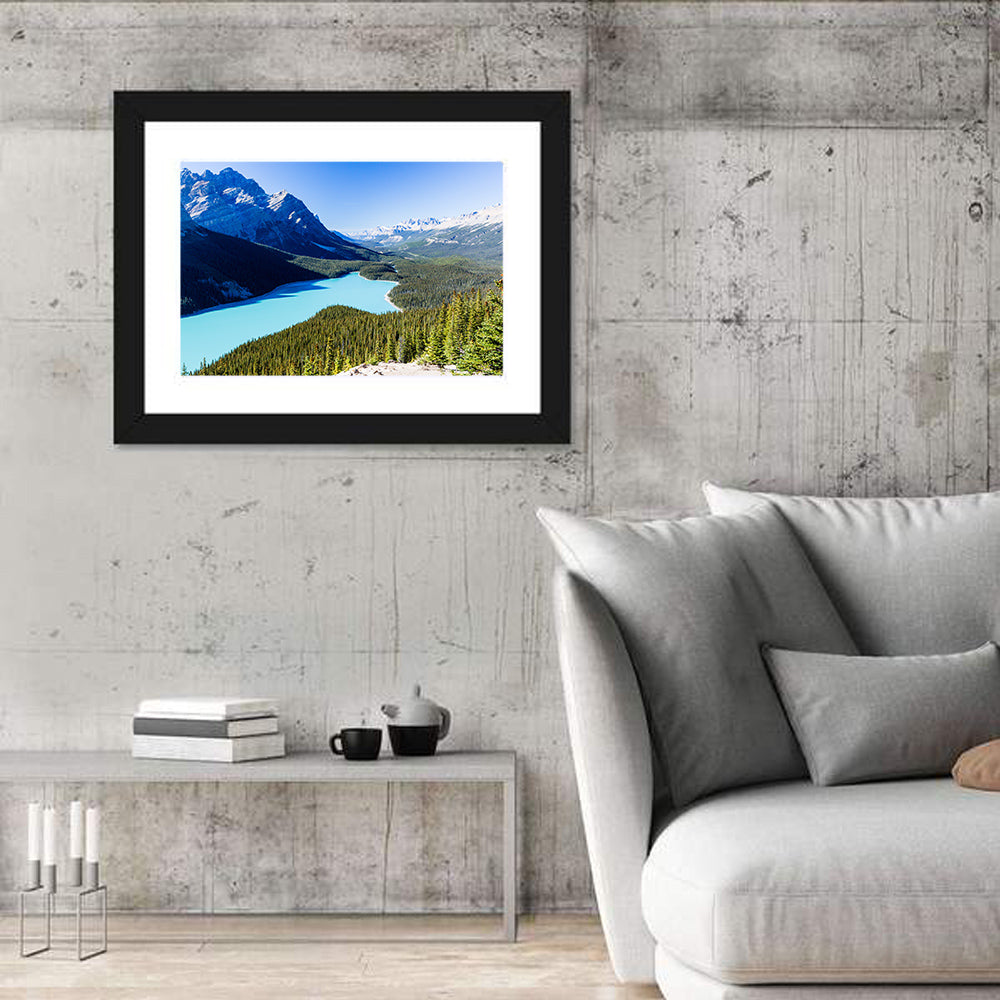 Peyto Lake Wall Art in a room, landscape