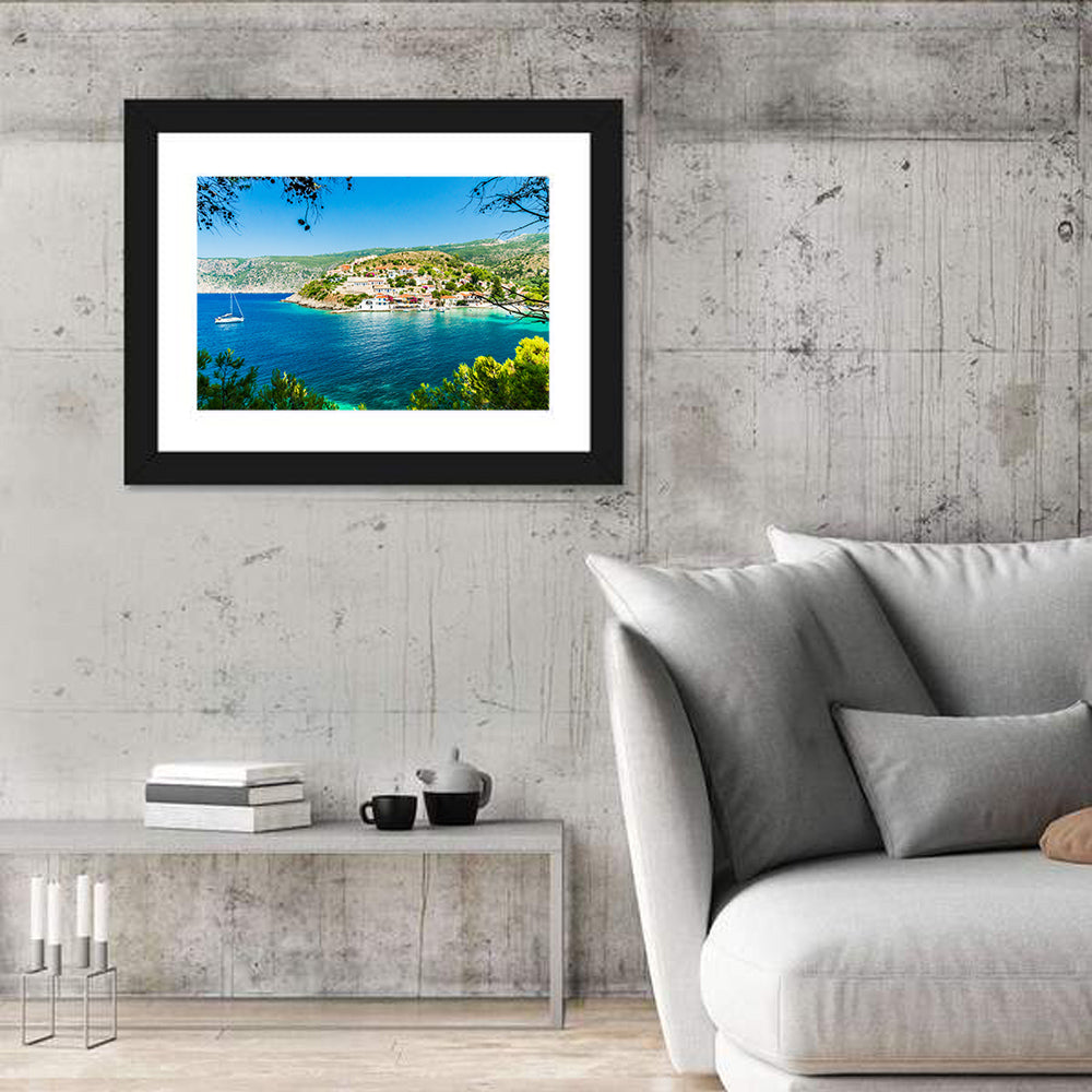Assos Village, Kefalonia Bay Wall Art
