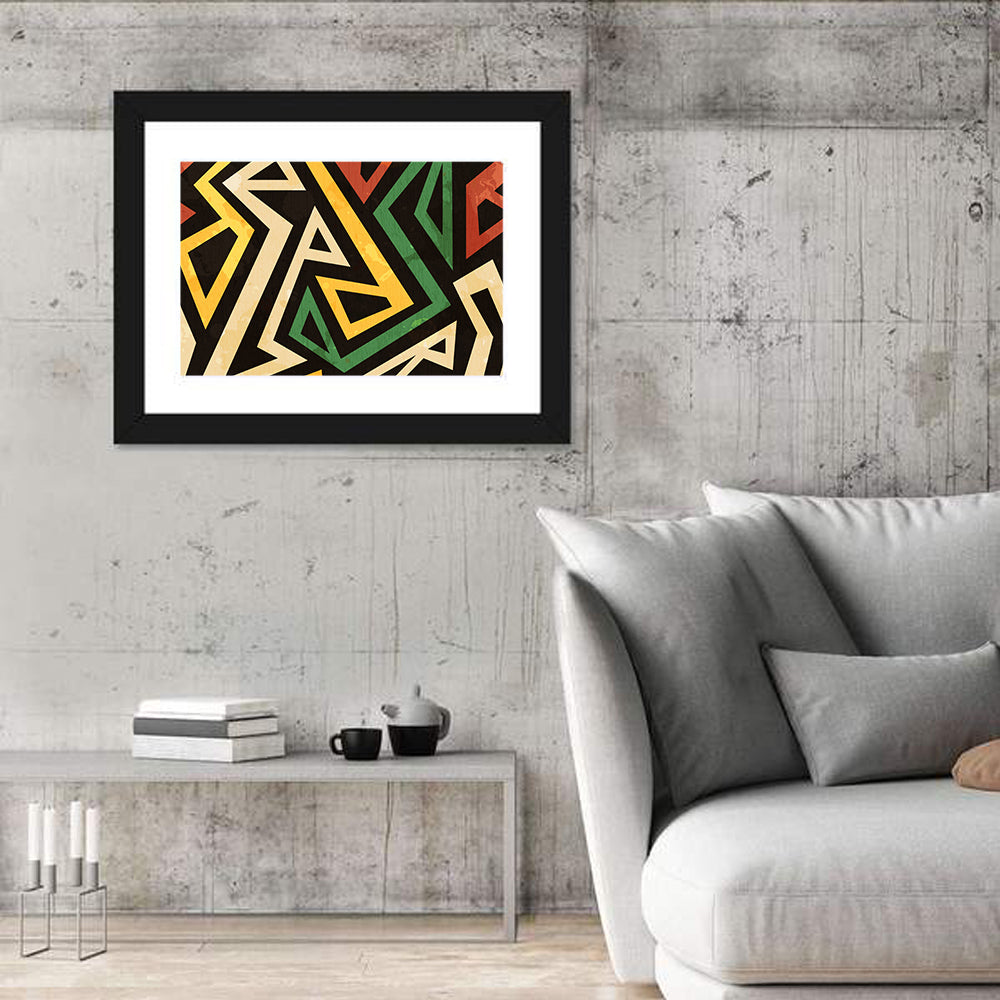 African Geometric Pattern Wall Art