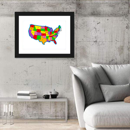 Bold United States Map Wall Art