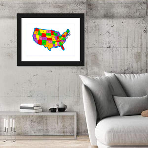 Bold US Map Wall Art