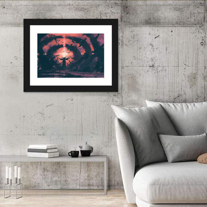 Old Wizard Casting a Spell Wall Art