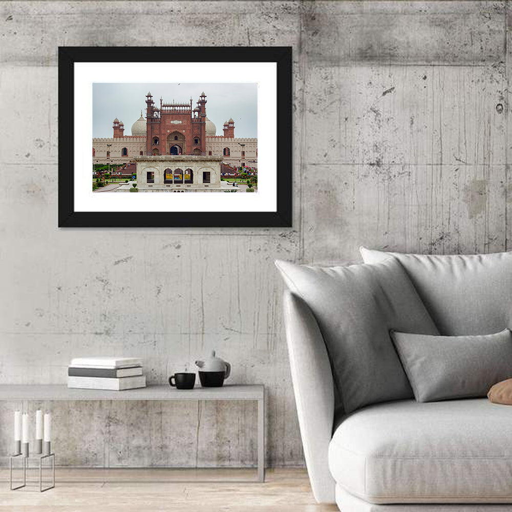 Badshahi Mosque Facade Wall Art in a room, landscape