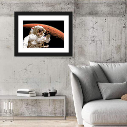 Astronaut In Outer Space Wall Art