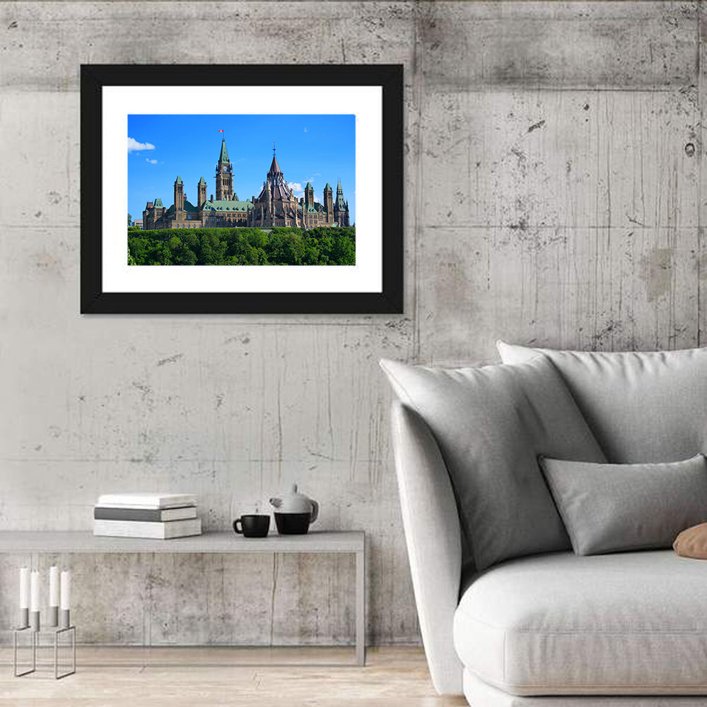 Ottawa Parliament Buildings Wall Art in a room, landscape