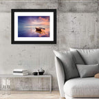 Lonely Boat at Sunset Wall Art