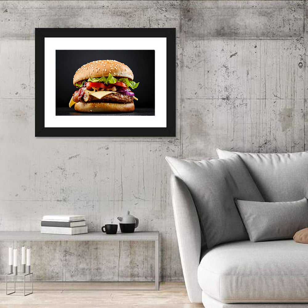 Cheeseburger with Bacon Wall Art