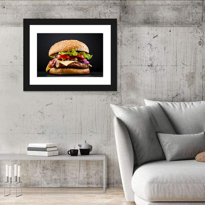 Cheeseburger with Bacon Wall Art