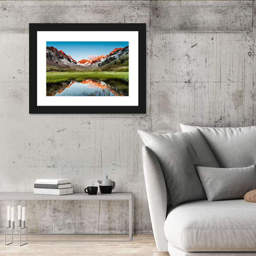 Austrian Peaks Mirrored in Lake Wall Art