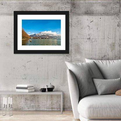 Lake Annecy Winter View Wall Art