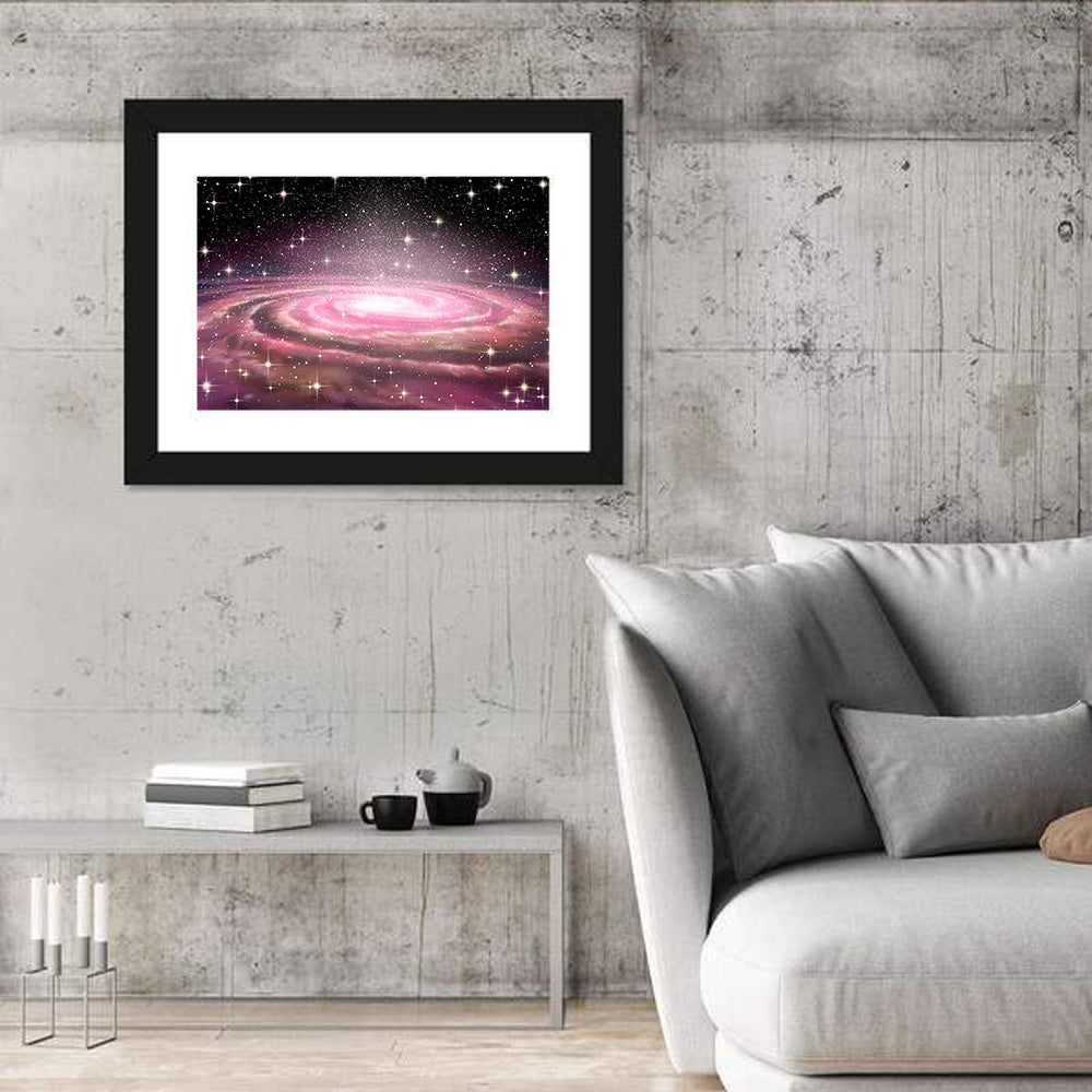 Spiral Galaxy in Deep Space Wall Art