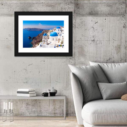 Blue Dome Churches of Oia, Santorini Wall Art