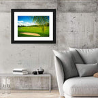 Palm Framed Golf Course Wall Art