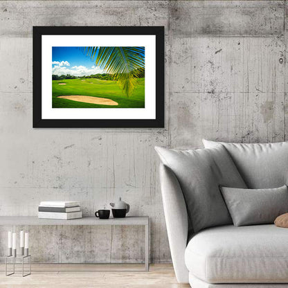 Palm Framed Golf Course Wall Art