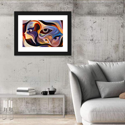 Surreal Profile with Multiple Eyes Wall Art