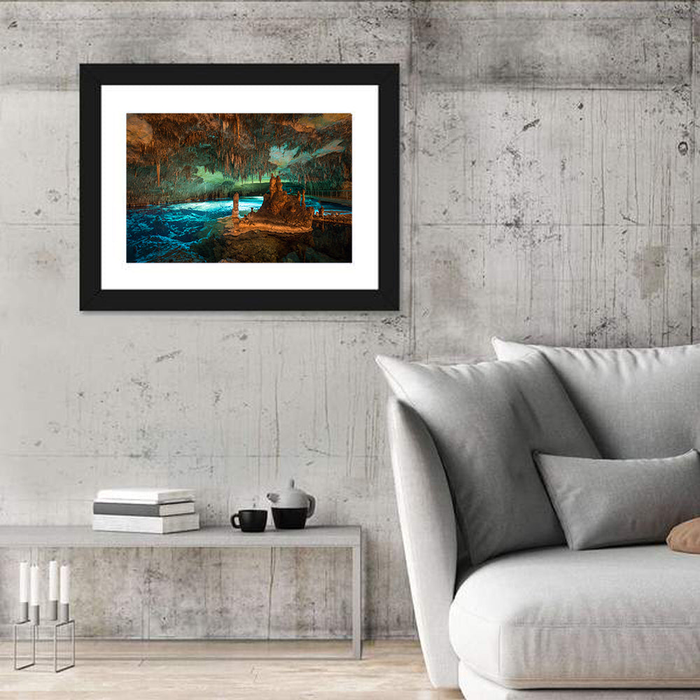 Dragon Caves Blue Lake, Majorca Wall Art