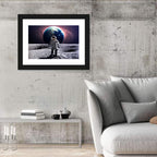 Astronaut at Lunar Spacewalk Wall Art